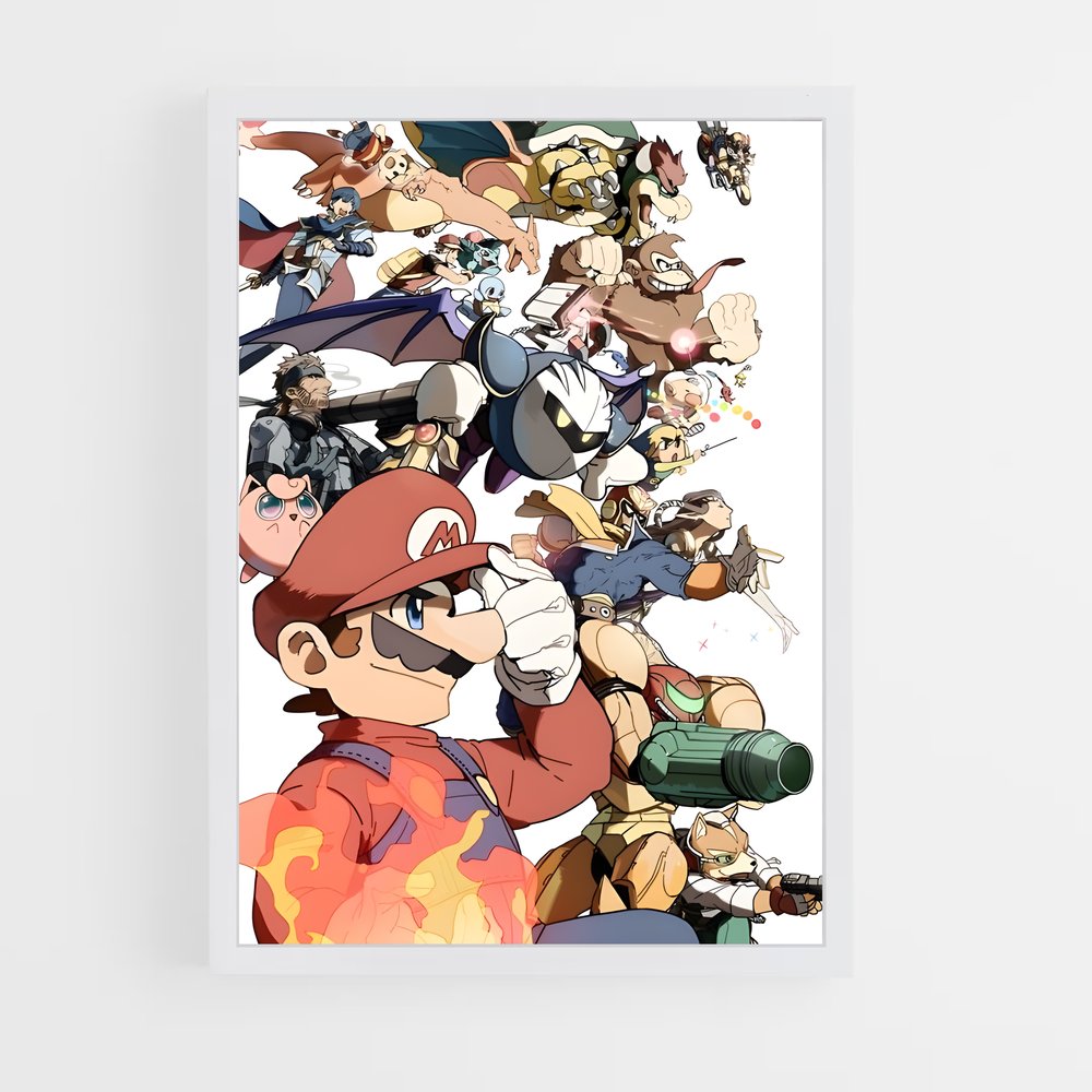 Poster Pokémon Symphony – affiche Super Smash Bros (vue 3)
